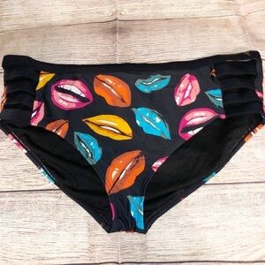 Swimsuits for All Gabi x Fresh Lip Mouth Print Bikini Bottoms Size 16